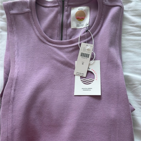 Anthropologie Daily Practice Brand Chic Lavender Midi Dress with Side Accents. - Picture 6 of 6